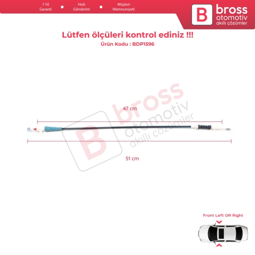 BMW 3 Series F30 F31 F35 F80 M3 LCI 2012-2019 51217259828 için Ön Dış Kapı Kolu Kilit Açma Teli