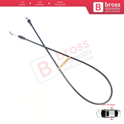 VW Transporter T5 T5.1 T6 Carevelle Multivan 2009-2024 7E0843653 7E0843654 için Yan Sürgülü Orta Kapı Kilit Açma Teli