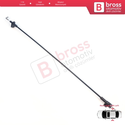 Fiat Fiorino MK3 225 Qubo Citroen Nemo Peugeot Bipper 1365839080 için Yan Sürgülü Orta Kapı Kolu Kilit İç Açma Teli