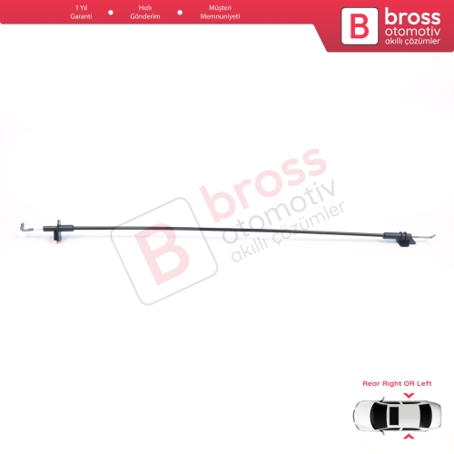 Fiat Fiorino MK3 225 Qubo Citroen Nemo Peugeot Bipper 1365839080 için Yan Sürgülü Orta Kapı Kolu Kilit İç Açma Teli