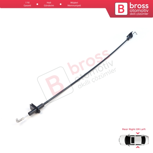 Fiat Fiorino MK3 225 Qubo Citroen Nemo Peugeot Bipper 1365839080 için Yan Sürgülü Orta Kapı Kolu Kilit İç Açma Teli