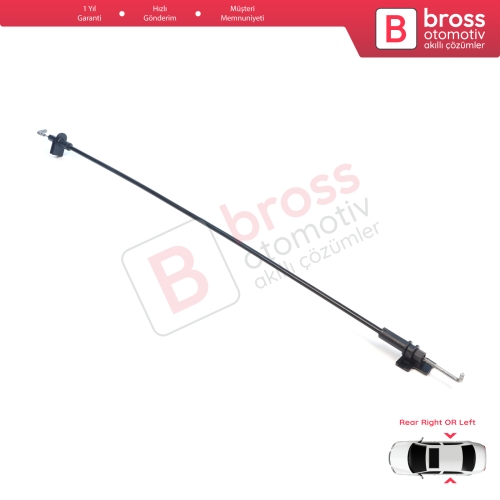 Fiat Fiorino MK3 225 Qubo Citroen Nemo Peugeot Bipper 1365839080 için Yan Sürgülü Orta Kapı Kolu Kilit İç Açma Teli