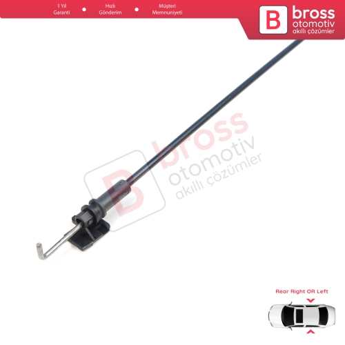 Fiat Fiorino MK3 225 Qubo Citroen Nemo Peugeot Bipper 1365839080 için Yan Sürgülü Orta Kapı Kolu Kilit İç Açma Teli