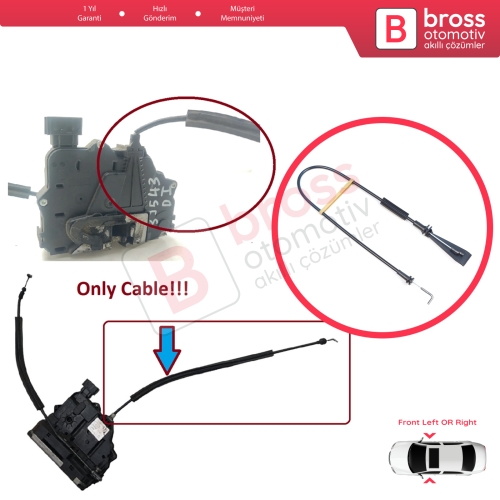 Fiat Ducato MK3 Peugeot Boxer 250 Citroen Jumper Relay MK2 1342155080 1350147080 için Ön Kapı Kolu Kilit İç Açma Teli