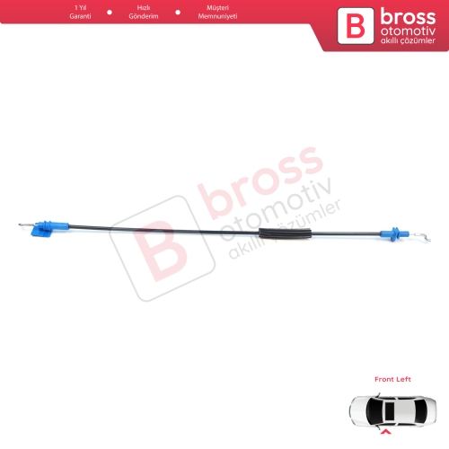 Fiat Fiorino MK3 225 Qubo 2007-2016 Citroen Nemo Peugeot Bipper 2008–2017 1365222080 için Sol Ön Kapı İç Açma Kilit Teli