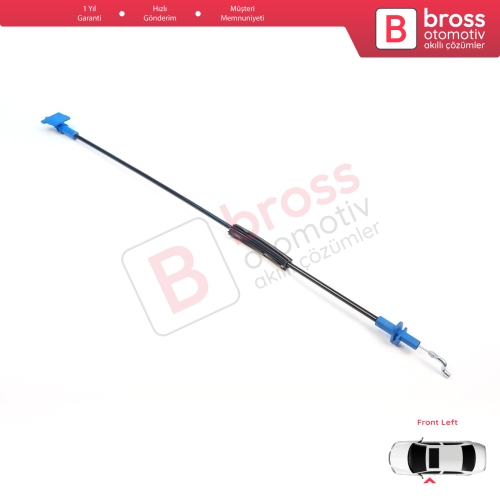 Fiat Fiorino MK3 225 Qubo 2007-2016 Citroen Nemo Peugeot Bipper 2008–2017 1365222080 için Sol Ön Kapı İç Açma Kilit Teli