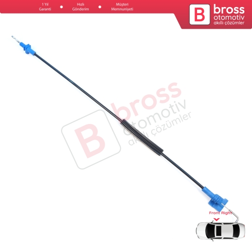 Fiat Fiorino MK3 225 Qubo 2007-2016 Citroen Nemo Peugeot Bipper 2008–2017 1354711080 için Sağ Ön Kapı İç Açma Kilit Teli