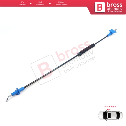 Fiat Fiorino MK3 225 Qubo 2007-2016 Citroen Nemo Peugeot Bipper 2008–2017 1354711080 için Sağ Ön Kapı İç Açma Kilit Teli