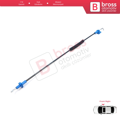 Fiat Fiorino MK3 225 Qubo 2007-2016 Citroen Nemo Peugeot Bipper 2008–2017 1354711080 için Sağ Ön Kapı İç Açma Kilit Teli