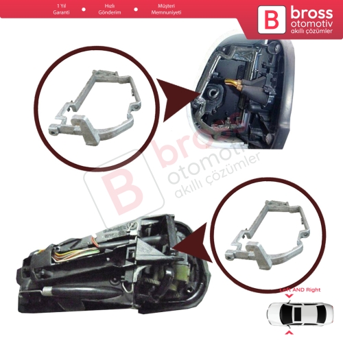 Mercedes W210 S210 W202 S202 W140 için Yan Dikiz Ayna Katlanır Destek Onarım Metal Çerçeve Braketi Sağ Sol