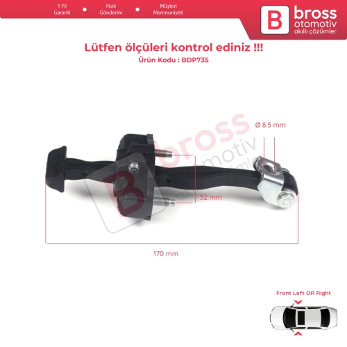 Ford Focus MK3 C346 2010-2019 İçin Ön Kapı Gergi Yayı BM51A23500AA 1714637