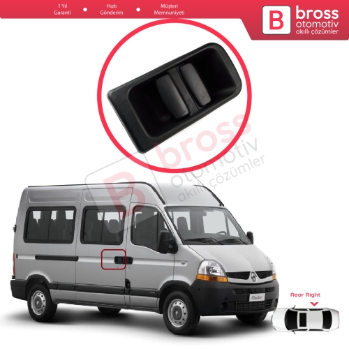 Renault Master MK2 1998-2010 Opel Movano A Nissan Interstar X70 7700352420 İçin Sağ Arka Sürgü Kapı Dış Açma Kolu 