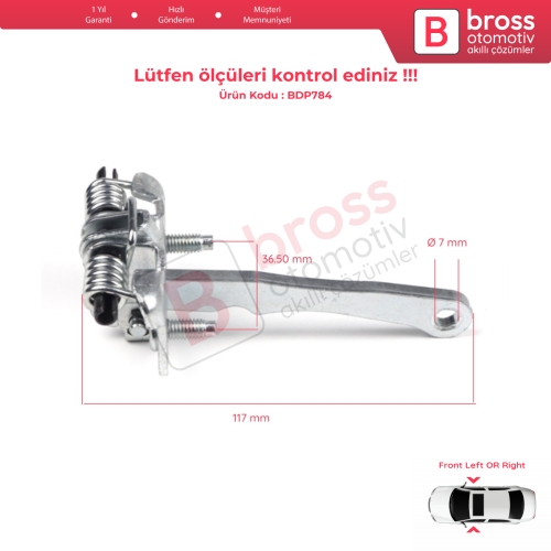 Peugeot 306 1993-2002 İçin Ön Kapı Gergi Yayı 9181 73