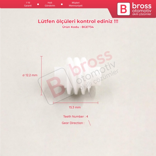 Nissan Qashqai Peugeot 3008 Citroen DS5 Buick Excelle İçin Koltuk Ayar Rayı Kızak Motoru Helisel Tamir Dişlisi