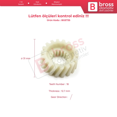 Mercedes S Class W140 1992-1998 İçin Koltuk Ayar Mekanizması Motor Tamir Dişlisi 18 Diş