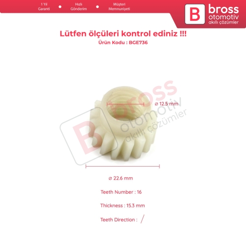 Mercedes Benz S Class W222 2014–2020 İçin Koltuk Yükseklik Ayar Mekanizması Motor Tamir Dişlisi 16 Diş