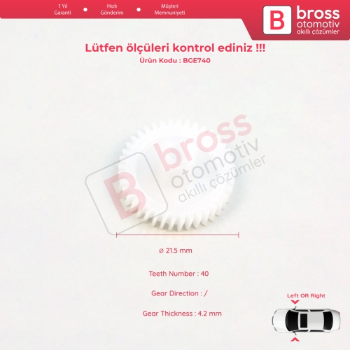 Toyota Tundra 2007-2020 Sequoia Sienna Alphard MK1 Lexus RX330 RX350 RX400h Infiniti QX56 G37 için Yan Dikiz Aynası Tamir Dişlisi 40-Diş