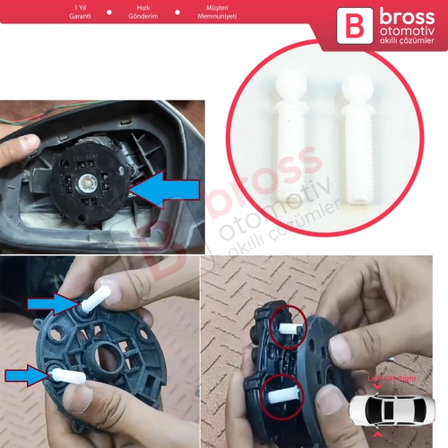 Kia Optima MK3 Forte MK1 Ceed Cerato MK2 Hyundai Azera Grandeur MK5 Grand i10 MK2 876221M000 için 2 Adet Dış Yan Dikiz Ayna Ayar Motor Tamir Dişlisi