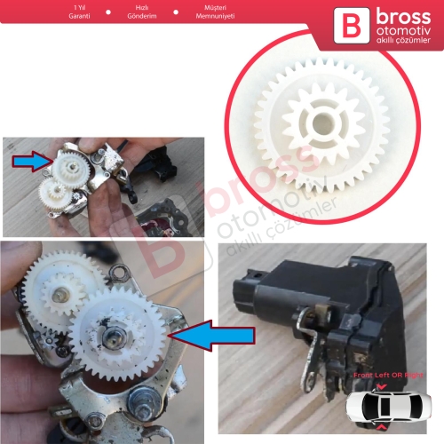 Kia Cerato MK1 LD 2003-20011 Sephia Spectra 95735-2F010 için Ön Merkezi Kilit Motor Tamir Dişlisi