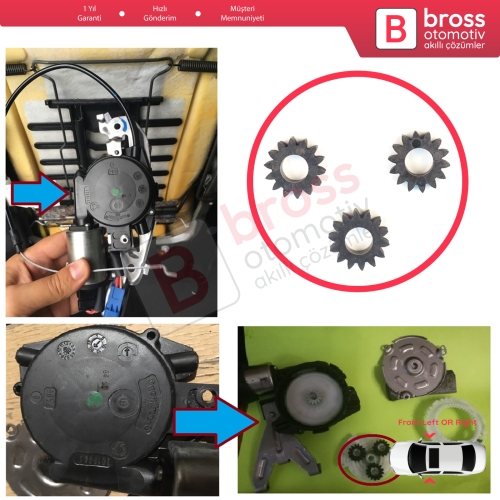 VW Golf MK5 Plus Passat B6 CC Honda CR-V MK3 GMC GM Ford Dodge Ram Cadillac Lexus Acura Schukra 2010002F için Ön Koltuk Bel Desteği Motor Dişlisi