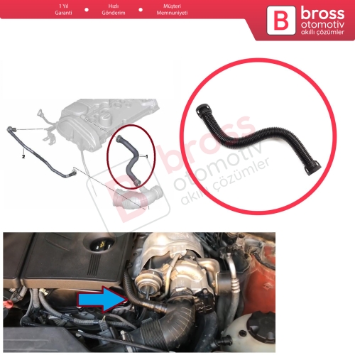 BMW 1 Serisi F20 F21 2011-2016 3 Serisi F30 F80 F31 2012-2016 N13 Motor 11157608144 için Hava Tahliye Hortumu