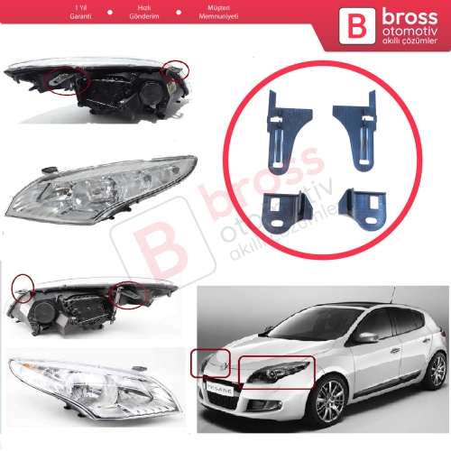 Renault Megane MK3 2008-2016 260607305R 260100017R İçin Sağ Sol Ön Far Ayak Tamir Seti