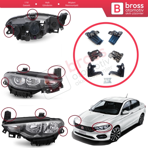 Fiat Tipo 356 357 Egea 2015-On 50927927 50927929 İçin Sağ Sol Ön Far Ayak Tamir Seti