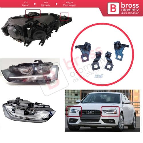 Audi A4 RS4 8K2 B8.5 A5 S5 RS5 B8.5 8T0998121B 8T0998122B İçin Sağ Sol Ön Far Ayak Tamir Seti