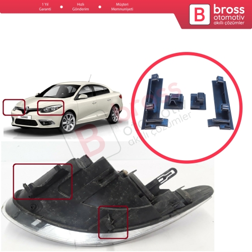 Renault Fluence L3 L30 Z.E. 2009-2020 260607771R 260101331R İçin Sağ Sol Ön Far Alt Ayak Tamir Seti