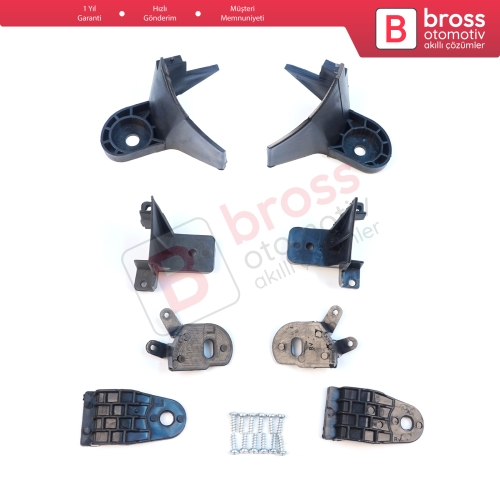 Renault Symbol MK3 Makyajlı Kasa 2017-On 260609154R 260102037R İçin Sağ Sol Ön Far Ayak Tamir Seti