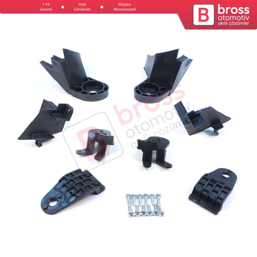 Renault Symbol MK3 Makyajlı Kasa 2017-On 260609154R 260102037R İçin Sağ Sol Ön Far Ayak Tamir Seti