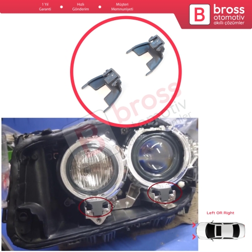 BMW 5 Serisi F10 F11 F18 LCI 2009-2017 için 2 Adet Gündüz Farı Angel Eye Far Montaj Braketi 63117343911 63117343912