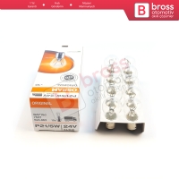 10 Adet OSRAM 7537 21/5 W 24 V BAY15d ORIGINAL Seri Metal Tabanlı Ampul Çift Duylu
