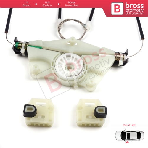Skoda Fabia MK1 1999-2008 4/5 Kapı Praktik Van 6Y0837655 İçin Manuel Ön Sol Kapı Cam Kriko Tamir Seti