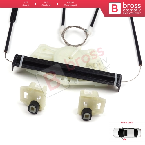 Skoda Fabia MK1 1999-2008 4/5 Kapı Praktik Van 6Y0837655 İçin Manuel Ön Sol Kapı Cam Kriko Tamir Seti