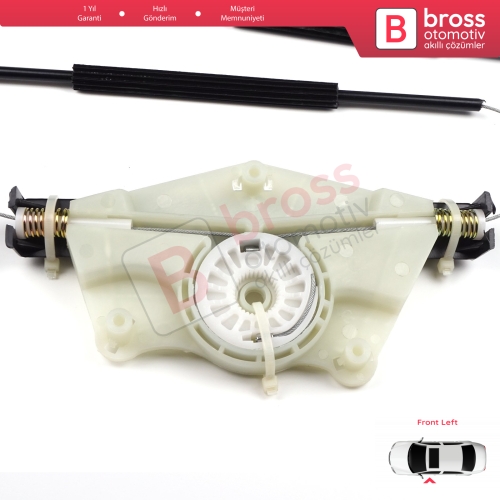 Skoda Fabia MK1 1999-2008 4/5 Kapı Praktik Van 6Y0837655 İçin Manuel Ön Sol Kapı Cam Kriko Tamir Seti