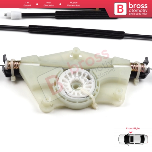 Skoda Fabia MK1 1999-2008 4/5 Kapı Praktik Van 6Y0837656 İçin Manuel Ön Sağ Kapı Cam Kriko Tamir Seti