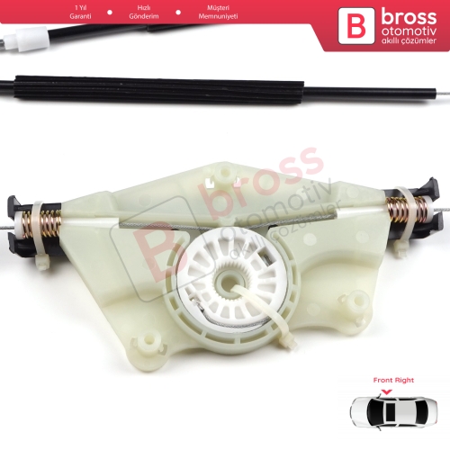 Skoda Fabia MK1 1999-2008 4/5 Kapı Praktik Van 6Y0837656 İçin Manuel Ön Sağ Kapı Cam Kriko Tamir Seti