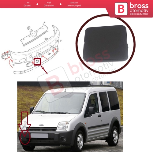 Ford Transit Tourneo Connect 2002-2006 için Ön Tampon SAĞ Çeki Demir Kapağı 4447723 ASTARLI