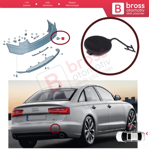 Audi A6 Avant S6 Quattro 2012-2014 A6L 2012-2015 için Arka Tampon Çeki Demir Kapağı 4G5807441