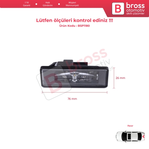 Renault Megane 4 Talisman Clio 5 Scenic 4 Master 3 Trafic 3 Nissan Opel Infiniti QX30 QX50 QX60 265108990C için Plaka Lambası