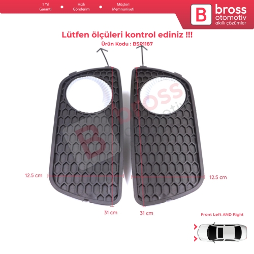 Fiat Palio Siena MK1 178 2007-2016 Albea 2002-2012 51703146 51703147 için Ön Sol Sağ Sis Far Çerçevesi 