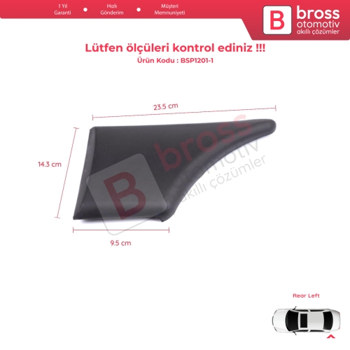  Citroen Berlingo MK1 M49 M59 1996-2008 8547L9 İçin Arka Sol Çamurluk Çıtası