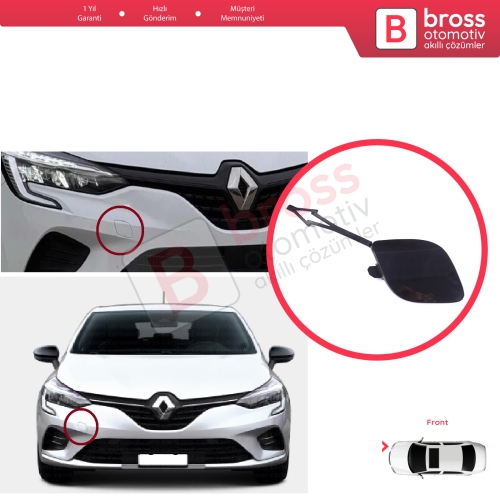 Renault Clio MK5 V B7 BJA 2019-2023 Makyajsız Kasa 511806272R için Ön Tampon Çeki Demiri Kapağı ASTARLI