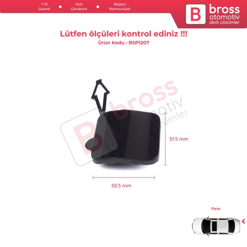 Renault Clio MK5 V B7 BJA 2019-2023 Makyajsız Kasa 511654352R için Arka Tampon Çeki Demiri Kapağı ASTARLI
