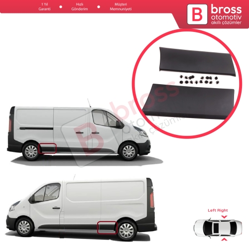 Renault Trafic MK3 Fiat Talento Opel Vivaro B Nissan NV300 Primastar 788137407 788129036 İçin Arka Sağ ve Sol Yan Çevre Bandı