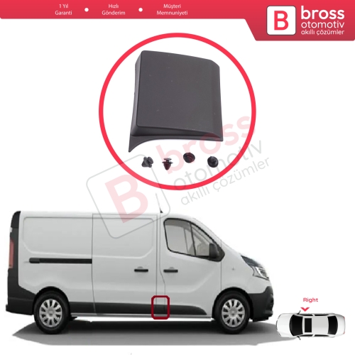 Renault Trafic MK3 Fiat Talento Opel Vivaro B Nissan NV300 Primastar 768185709 İçin Sağ Yan Orta Direk Çevre Bandı