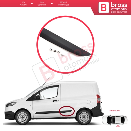 Ford Transit Courier MK1 B460 2014-2023 1854160 İçin Sol Arka Sürgü Kapı Bandı