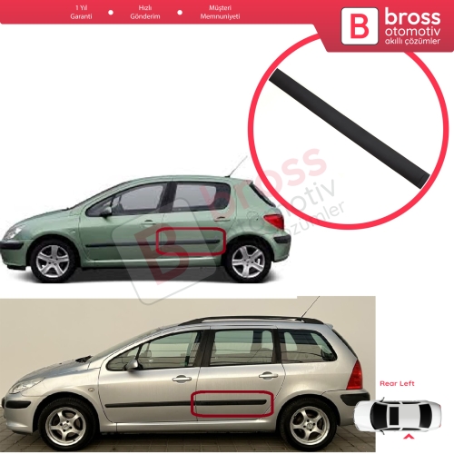 Peugeot 307 3A/C 3E 3H 2000-2012 4/5 Kapı 8546H5 İçin Sol Arka Kapı Bandı Çıtası