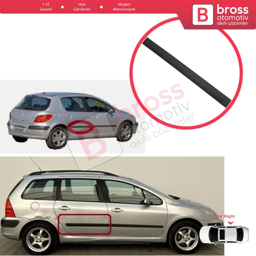 Peugeot 307 3A/C 3E 3H 2000-2012 4/5 Kapı 8546H6 İçin Sağ Arka Kapı Bandı Çıtası
